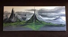 Mountains 2pc Acrylic Modern Style Artwork