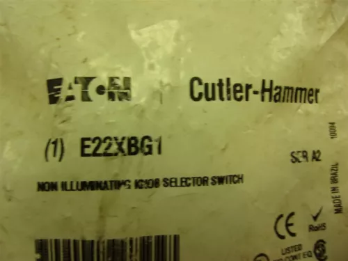 NEW Eaton Cutler Hammer E22XBG1 Non Illuminated Knob Selector Switch 