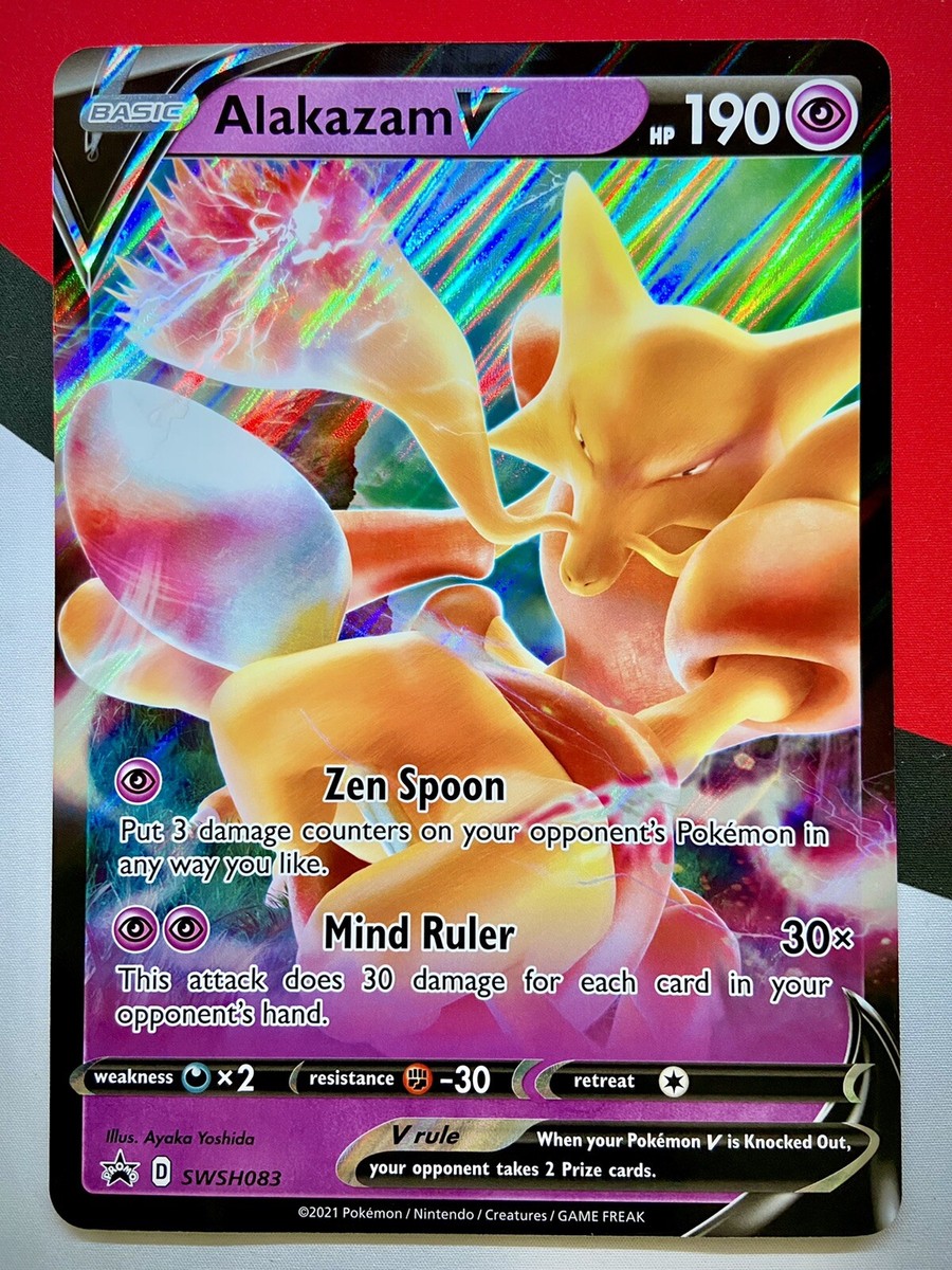 JUMBO Alakazam V Oversized Promo Card SWSH083 Pokmon PACK FRESH
