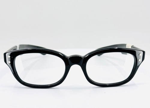 NORMAN CHILDS VINTAGE 11 BK Black Womens Semi Cat Eye Eyeglasses 50-18-140 B:34 - 第 1/9 張圖片