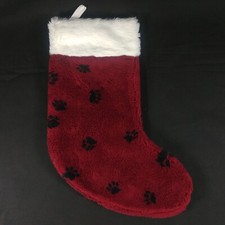 Dog Pet Christmas Stocking Paw Print 18" Fur Doctors Foster And Smith USA Made