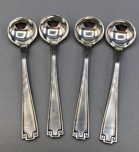 Etruscan by Gorham Sterling Silver set of 4Salt Spoons  2.75"