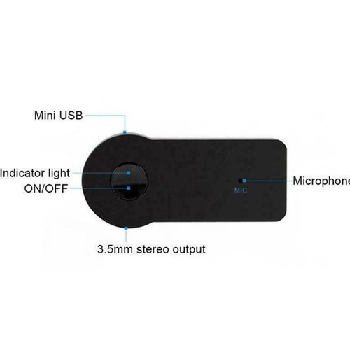 Wireless Car Bluetooth Receiver Adapter 3.5MM AUX Audio Stereo Music - Afbeelding 8 van 12
