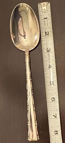 LUNT MADRIGAL SERVING SPOON-STERLING SILVER FLATWARE-8-1/4 INCHES-NO MONO-USED - Picture 5 of 5