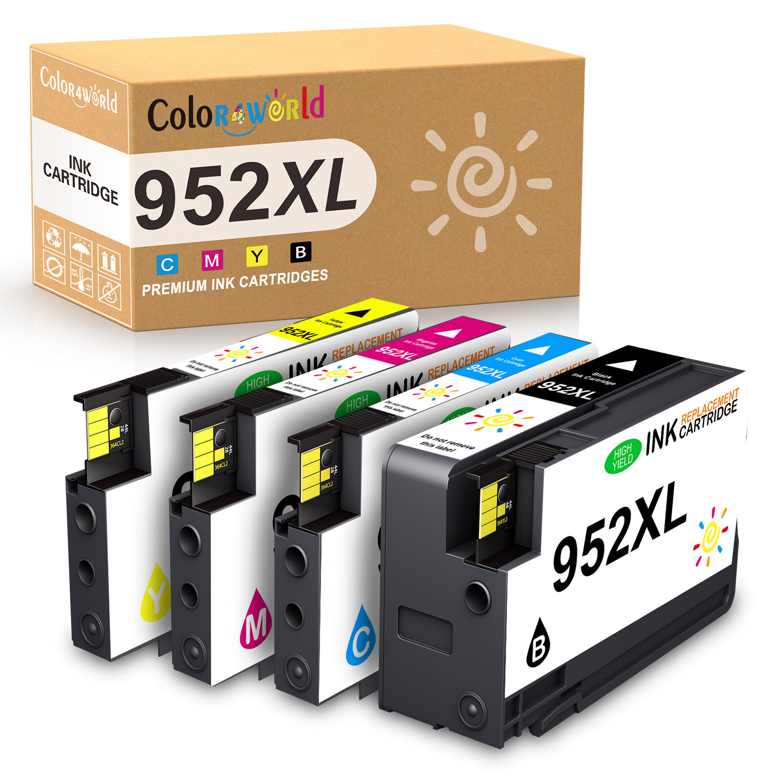 Premium 952XL Ink Cartridge for HP Officejet Pro 7740 8200 8218 8715 8720