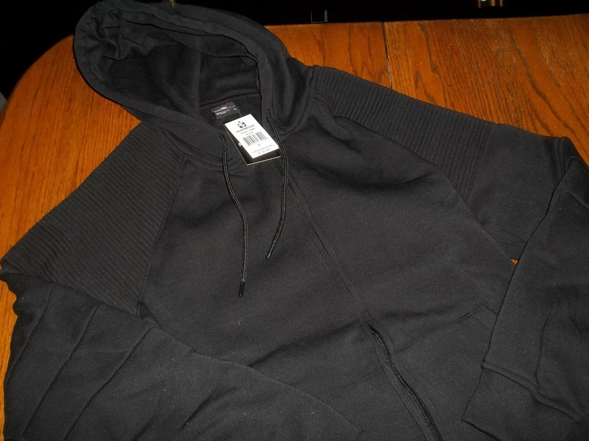 Mens SOUTHPOLE LARGE brand new w tags BLACK zip up hoodie