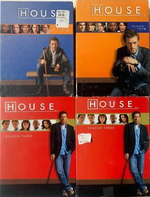 House M.D. Season 1-3 DVD Original Cases Sealed Hugh Laurie Sela Ward LL Cool J