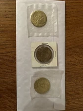 1992 Shell Oil Presidential Coin Brass Tokens: Jefferson, Washington, Eisenhower