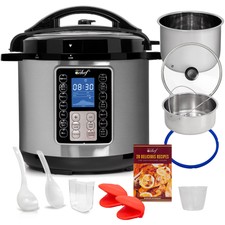 Deco Chef 8QT Pressure Cooker / Slow Cooker with 10-in-1 Multi-Mode Cooking