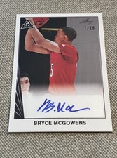 BRYCE MCGOWENS 2021-22 Leaf Memories Autograph #7/15 Nebraska CHARLOTTE HORNETS