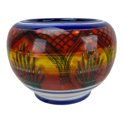 Cottura Ceramic Art Imports Colorful 4'' Ball Vase Made In Italy signed N.Ruggeri