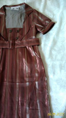 Wunderschönes Vintage Etuikleid Gr.XS Edith&Ella 1922 Tolle Details+Farbe+Muster