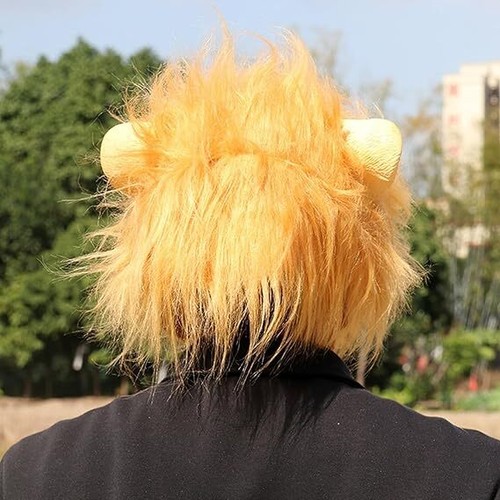 Plush lion latex mask, party mask - Picture 6 of 13