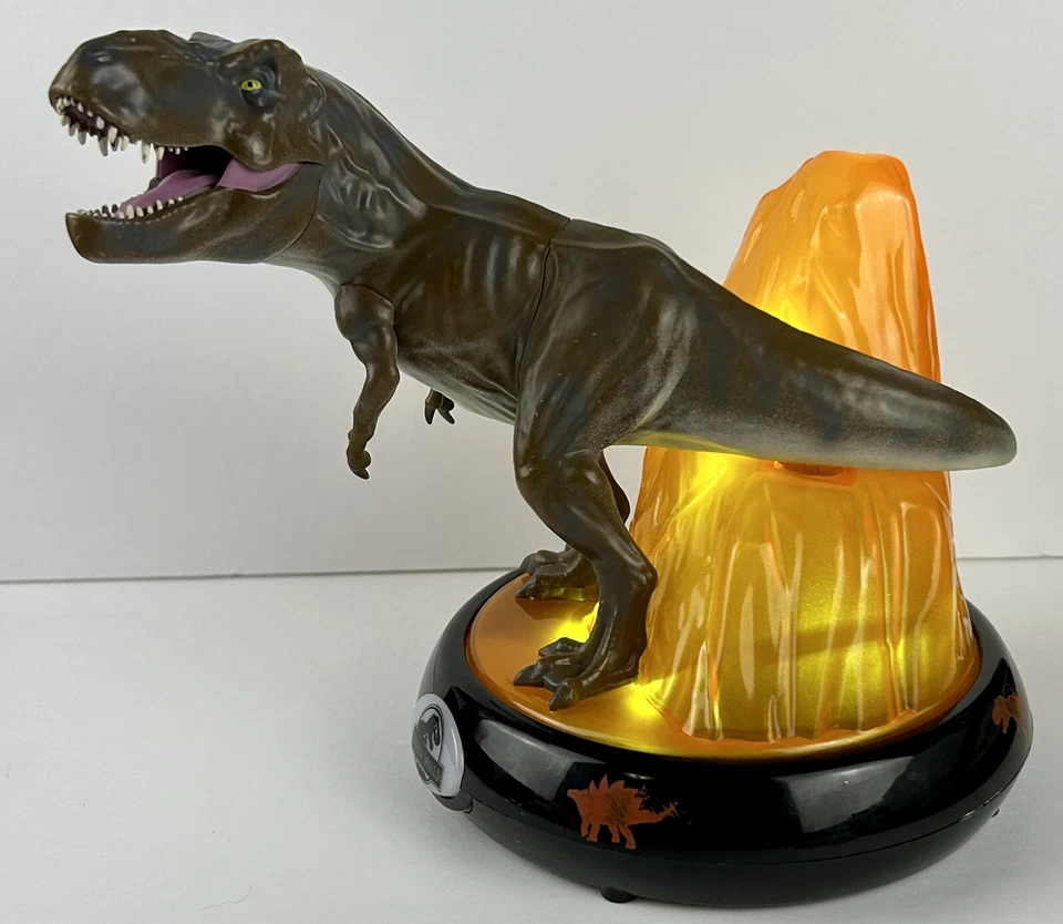 Jurassic World Park Dinosaur T Rex Night Light Volcano 2018 usado en excelente estado funciona Foto 4 de 4
