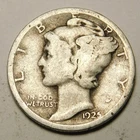 1925 D Mercury Dime 90% Silver G-VG  "Actual Coin Pictured - Not Cleaned"
