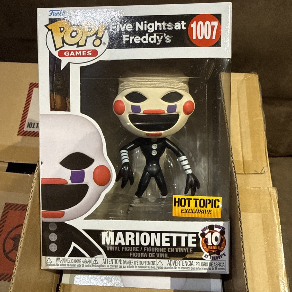 Funko Pop! Games Five Nights At Freddy's Marionette 1007 Exclusivo - Moça do Pop - Funko Pop é aqui