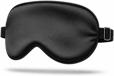 Silk Sleep Mask, Adjustable Soft Eye Cover for Comfortable Sleep  Naps, Pres...