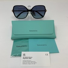 New Authentic Tiffany  Co. TF 4191-F Sunglasses C. 8001/9S Black 57-17mm Italy