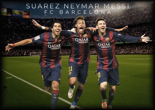 NEYMAR SUAREZ MESSI - Póster de fútbol estampado de imágenes tallas A5 a A0 **ENVÍO GRATUITO - Imagen 2 de 14