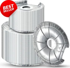 60 Pcs Electric Stove Burner Covers, Aluminum Foil Drip Pan Liners, 6.25 & 8"