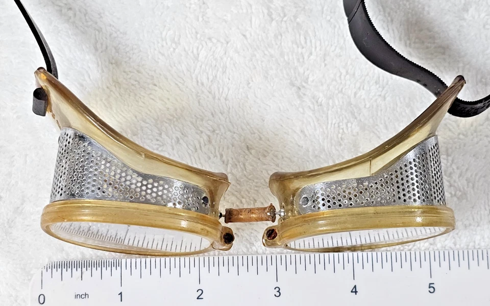 Gafas de seguridad Kimball K50 de colección años 40 gafas industriales Steampunk Cleveland OH Foto 4 de 4