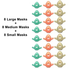 Crosstex Accutron Personal Inhaler Plus PIP Nasal Assorted Size Masks 24/pk