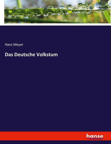 Das Deutsche Volkstum Hans Meyer Taschenbuch 764 S. Deutsch 2020 hansebooks-image