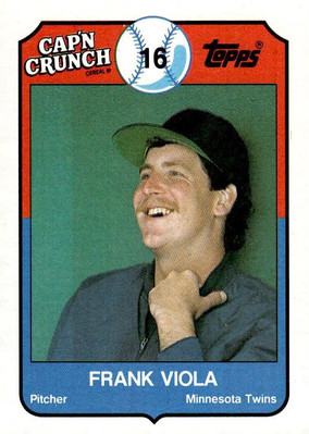 1989 Topps Cap'n Crunch #4 Frank Viola Minnesota Twins