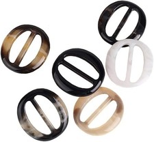 6 Pcs Color Random Scarf Clip Ring Scarf Clasp Slides T Shirt Clips Rings Oval P