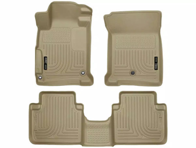 #ad Husky WeatherBeater Front 2nd Row Floor Mats 3pc Fits 2013 2017 Honda Accord Tan $127.49