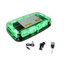 Rechargeable Emergency Roof Top Strobe Light Wireless Battery, 48LED 17 Green