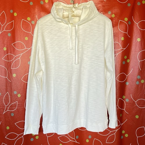Vineyard Vines White Cotton Hoodie Long Sleeves Pullover Sweater Size Large - Picture 2 of 12
