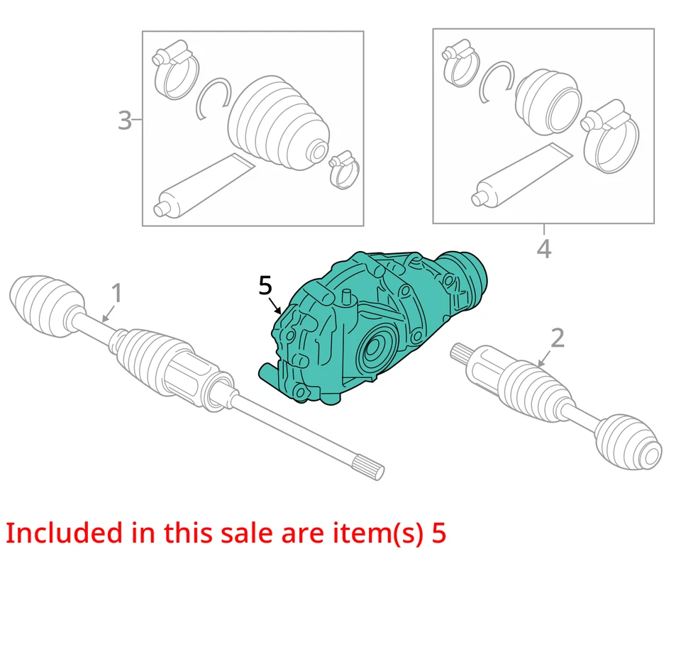 2013 BMW 550i Front Differential Carrier AWD 3.08 Ratio Used 143K Miles - Image 4 of 4