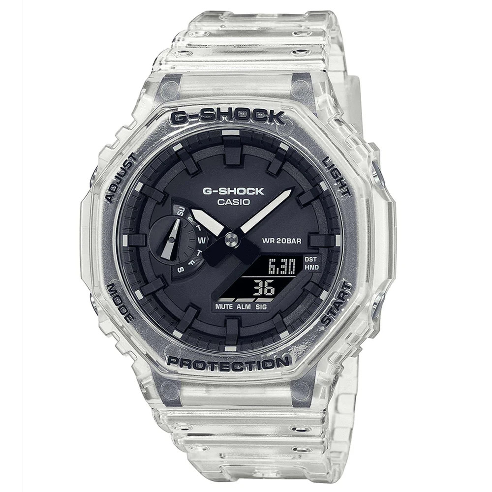 Casio G Shock GA-2100SKE-7AER Watch Transparent Strap Black Dial RRP £109.00 - Image 2
