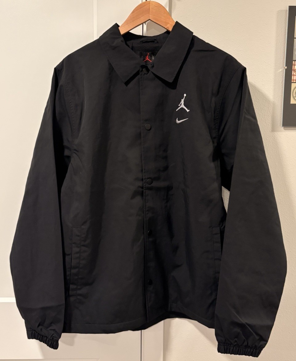M　ナイキNIKE　ジョーダン　裏地メッシュ　コーチジャケット　HF9353 Nike Jordan Coach Jacket Black Jumpman Logo HF9353-010 Men's M NWT