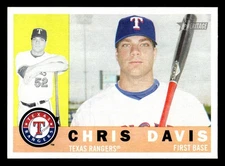 2009 Topps Heritage #104 Chris Davis Card Texas Rangers