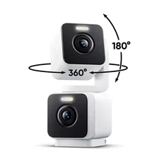 Pan Cam Duo, Dual Cam Indoor/Outdoor, Plug-In 2K Security Camera with Pan/Tilt/Z