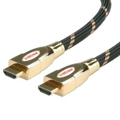 ROLINE GOLD HDMI Ultra HD Kabel mit Ethernet Secker an Stecker 1 m