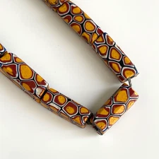 9 Old Rare SQUARE Tubular Venetian Mosaic Millefiori Glass African Trade Beads