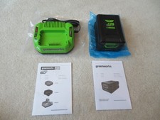 New Greenworks PRO 60V 4.0 Ah 4 Amp Battery LB604 With Lithium Battery Charger