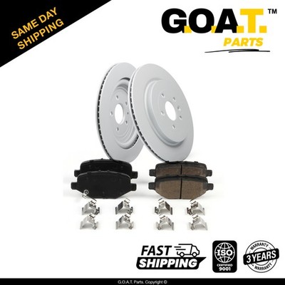 Rear Brake Rotors + Ceramic Disc Brake Pad Kit for 2013-2019 Ford Explorer Flex