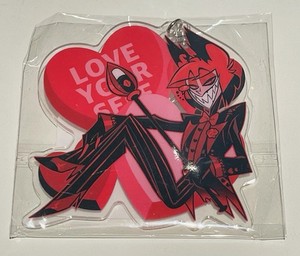 キーホルダー・アクリルキーホルダー Alastor HazbinHotel Valentine's keychain Acrylic Keychain Alastor Hazbin Hotel Double Sided 2.7 in