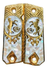 Cachas Colt 1911 38 & 45 Super LUXURY Charro style Horse Grip MADE IN MEXICO