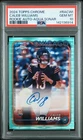 2024 Topps Chrome Caleb Williams AQUA SONAR Rookie RC Auto #'D 46/199 PSA 10 Gem