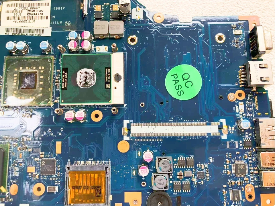 FOR Toshiba Satellite L500 15''LAPTOP MOTHERBOARD K000080420 KSWAA LA-4981P DDR2 - Image 4 of 4