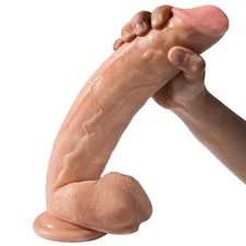 Extra Long Thick Suction Cup Realistic Dildo12 Inch Realistic Lifelike Huge Dong