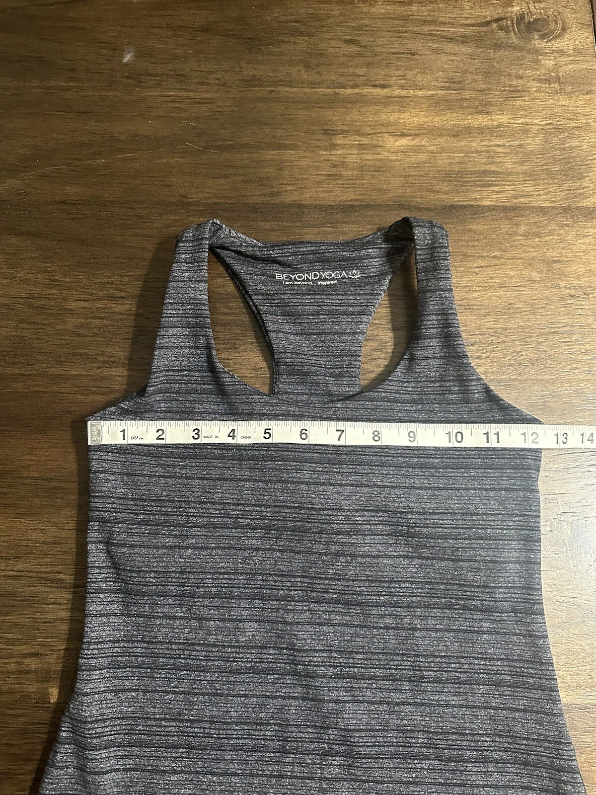 beyond-yoga striped racerback yoga running tank-top
