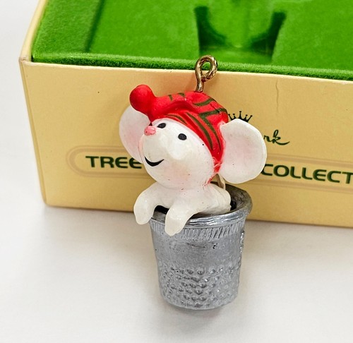 Hallmark Tree Trimmer Collezione 1978 Topo Ditale Decorazione Natalizia con Scatola - Foto 6 di 8