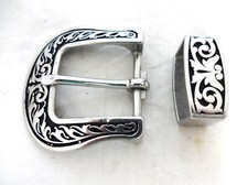 Jeremiah Watt Heel Buckle Loop Black 1 1/4" Horse Belt Halter Bridle Western
