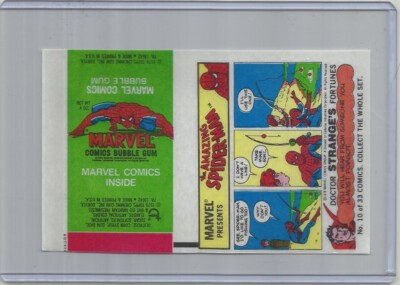 Topps UNUSED 1979 Marvel Comics Bubble Gum WRAPPER/COMIC #10 Amazing Spider-Man